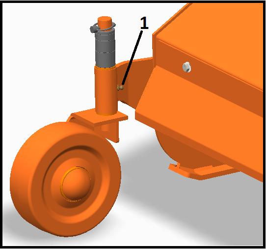 each 20 working hours To perform lubrication of the shifting parts of the 3-point hitch (see pictures):