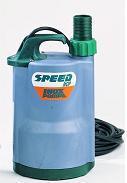 City speed mop sump pump. Very effective absorbing to a very low level, after running dry the pump is running again very easy and fast. Pump is completely immersible, open impeller.