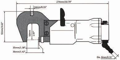 rivet head (flush) C - rivet set height (fixed) D - rivet set height (mobile) E -