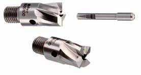 Spotfacing Cutters with Pilot Insert Carbide HSS-E PCD FOR USE WITH ALUMINIUM STEEL TITANIUM COMPOSITE Carbide HSS-E PCD* Centering cone MICROSTOP CAGE REF CHAPTER A RB 156 RB 206 RB 256 RB 257 RB