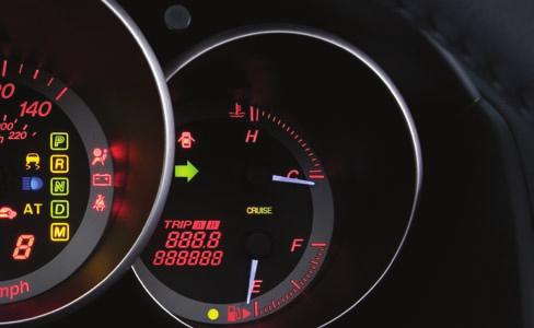 Instrument Cluster tachometer Instrument cluster dimmer speedometer glossary of Warning and indicator lights A/T Shift indicator Fuel gauge Odometer/ trip meter selector Odometer/ Trip meter engine