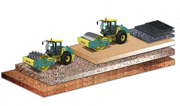 APPLICATION TOP LAYERS ASC NOT USED SUB-BASES GRAVEL MIXTURES SUB-BASE COURSE SUB-GRADE TOP LAYERS (ASC not used) SUB-BASES Gravel mixtures: recommended lift thickness max. 250 cm (9.
