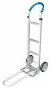 HEAVIER DUTY DESIGNS Appliance Trucks & Hand Trucks Steel Appliance Truck with Double Auto Recoils 2 auto recoil straps Side shields & felt trim back protects cargo Stair climbers 750 lb.