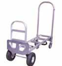 5 D HT7BNP comes with extension nose plate ht35sc ht35scnp Aluminum Hand Trucks with Round Handles Rounded handles Stair climber attachment feature 8 aluminum wheels with bearings 550 lb.