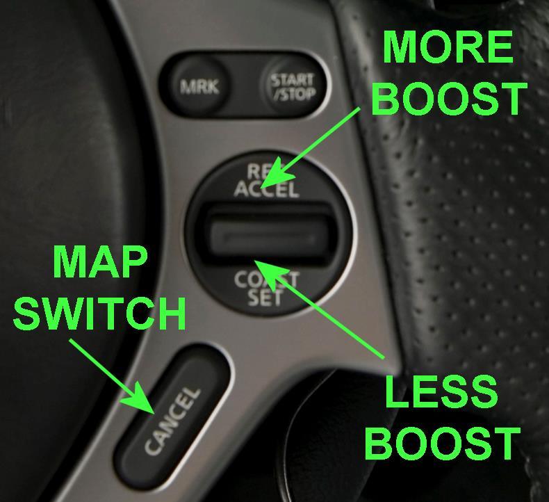 The driver can switch between the calibrations at the press of a button.