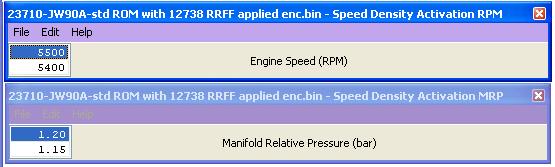 9.2. How to set up Hybrid Speed Density Hybrid SD mode options RaceROM s powerful Hybrid Speed Density allows the Load Input to be switched between MAF and SD as required.