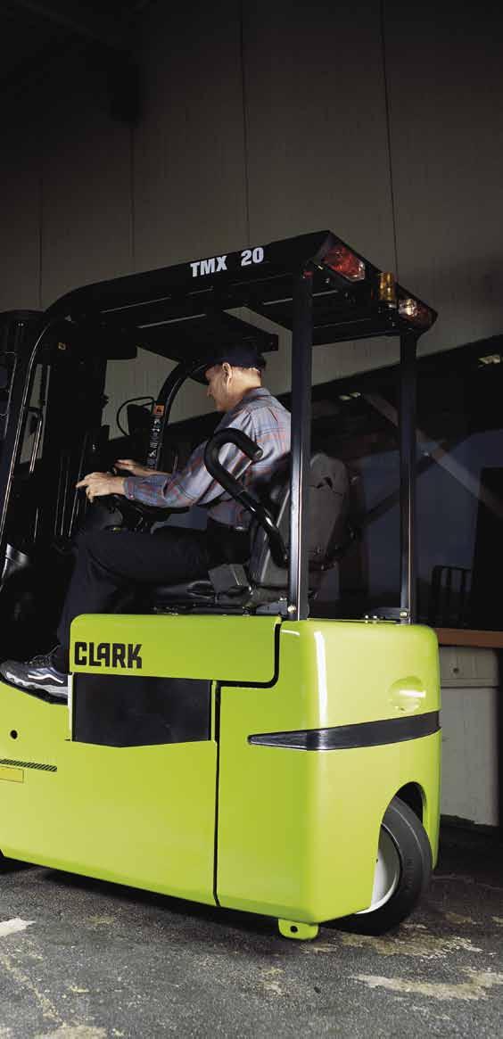 Have the overhead guard and load backrest extension in place Perform daily inspections During operation, a lift truck operator must: Keep feet, legs and all parts of body inside operator compartment