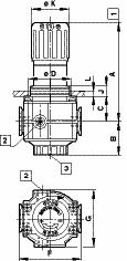 Basic dimensions Standard Pressure relief valves Excelon Quikclamp system LV72G, LV74G 1/4.