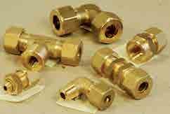 fittings 5 Brass compression fittings 83 series Ø 1/8.