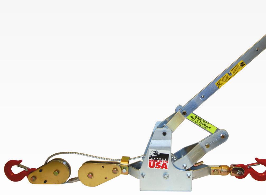 Cable Lift: 22 ft. Cable Diameter: 5/32-in. Leverage: 15:1 4 Ton Cable Puller Model #: 8000SB Weight: 34 lbs Cable Length: 6 ft. Cable Lift: 6 ft. Cable Diameter: 5/16-in.