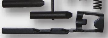 Hollow, special high tensile steel handle locks against beam for