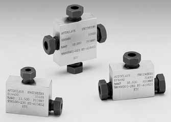Fittings and Tubing - QS Series Pressures to 15,000 psi (1034 bar) Parker utoclave Engineers Medium Pressure QS Fittings are designed for use with QS Series valves and medium pressure tubing.