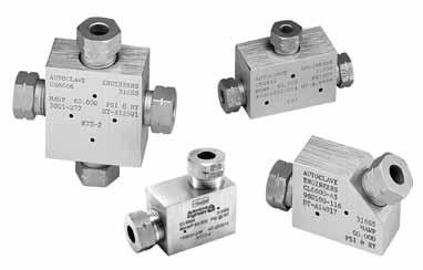 Pressures to 150,000 psi (10342 bar) Parker utoclave Engineers high pressure fittings Series F and SF are the industry standard for pressures to 150,000 psi (10342 bar).