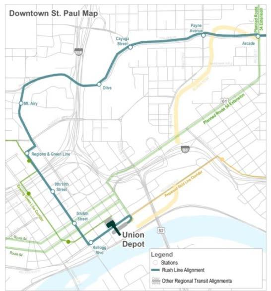 Decision: After the analysis, Option 1 emerged as the preferred downtown routing option (see Figure 6-2).