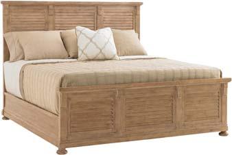 Consists of: -143HB Headboard -143FB Footboard -143SR Side Rails/Support 830-144C Cypress Point Bed 6/6 King Overall Size: 82W x 87.5L x 60.