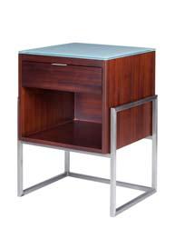 OCC-100 Nightstand with Glass Top h: 26 3/8 w: