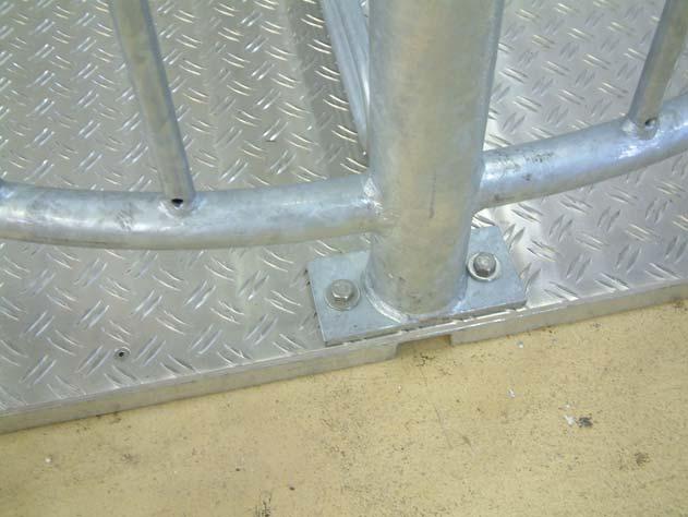 5.4 To fit the turnstile (above ground foundation) Fixing of the turnstile is done by means