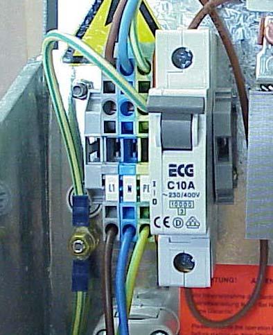 6. Electrical connections Connection of mains supply should only be
