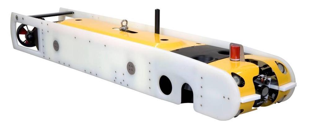 Seaeye Sabertooth Design and benefits The Sabertooth system is designed to: Remotely do inspection and intervention without the need for a supporting ship Autonomously do surveys and transit between