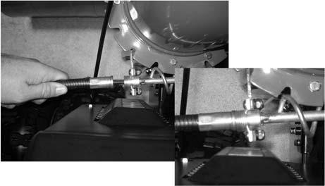 connect to the machine. 4. Press the cable toward the chute rotator screw.