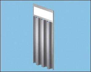 chart MB50-A Curtain grey fascia white 1000 x 1990 / 2500 mm pc.