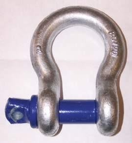 Meet or exceed FED SPEC RR-C-271 requirements Hot Dipped Galvanized to ASTM A153 Proof load at 2 times Ultimate load at 6 times the Peer-Lift Screw Pin Anchor Shackles (RR-C-271F, Type IVA, Grade A,