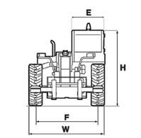Hydraulic pup gear Hydraulic fl ow 115 l/in Hydraulic pressure 240 bar Mast extension Cylinders Capacities Fuel tank 135 l Hydraulic tank 180 l Tyres 13.00 x 24 GOOD-YEAR 15.
