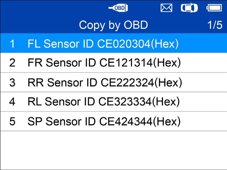 be copied and press Y to program the new MX-Sensor TS08 - Sensor programmed.