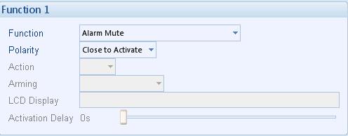 Edit Configuration Advanced 4.16.1.9 EXAMPLES AUTO MUTE after 30 seconds and provide a manual mute function using Digital Input C. PLC Function 1 configured to Alarm Mute.