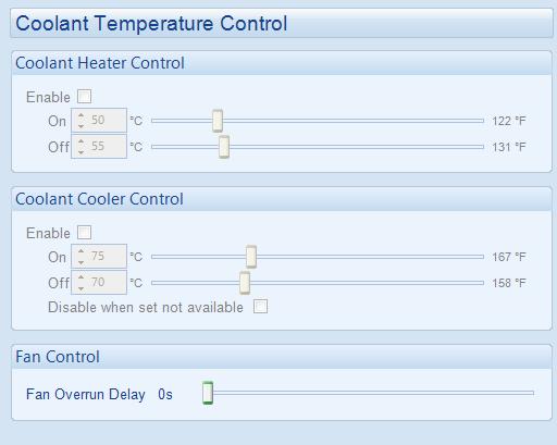 Edit Configuration - Inputs 4.4.2.2 COOLANT TEMPERATURE CONTROL NOTE: This feature is available only on DSE72/7300 Series modules, V2.0.0 and above.
