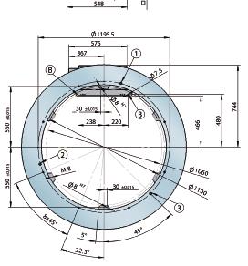 372 Section on Y M T The position of the rotating ring corresponds to the home position (state of delivery).
