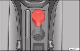 Transport and practical equipment Front drink holder* Front ashtray* Electrical power socket Technical data Advice Fig. 160 Front drink holders in the centre console.