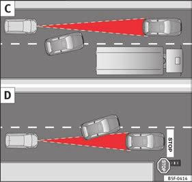 speed. When going through a tunnel, as operation could be affected. On roads with several lanes, when other vehicles are driving more slowly in the overtaking lane.