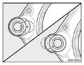 NOTE: Control arms with + or - marking (see Fig. 4) are camber correction arms: - Underdimension variant + Overdimension variant Fig.