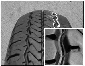 Tyre Damages Other than uneven wear, the next most frequent cause of premature tyre removal is damage caused by impacting a solid object e.g. kerbstone, or potholes.
