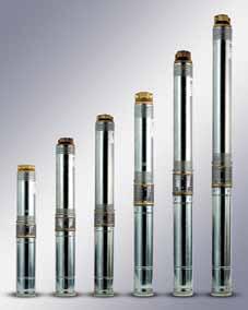 SUBMERSIBLE PUMPS Application: The pumps are designed for water supply from open wells and holes with inner diameter of more than 100 mm in living conditions, as well as water supply from open basins