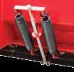 Wear shims reduce wear on hitch system, preventing binding and are easily replaceable.