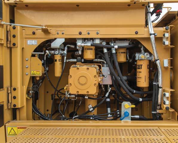 Hydraulics Power to move your material with speed and precision A Powerful, Efficient Design When it comes to moving heavy material quickly and efficiently, you need hydraulic horsepower the type of