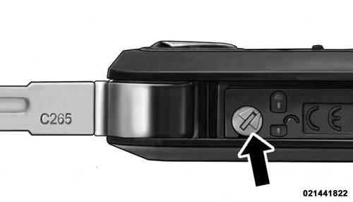 Key Fob Screw Location 3. Take out the battery case. Remove and replace the battery observing its polarity. 4. Refit the battery case inside the Key Fob and turn the screw to lock it into place.