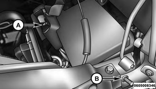 342 WHAT TO DO IN EMERGENCIES Preparations For Jump-Start The vehicle s jump starting remote posts are located under the hood, in the engine compartment on the driver s side.