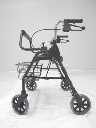Folding the wheeled walker To fold the wheeled walker for storage or transport, it is recommended that the basket and backrest be removed.