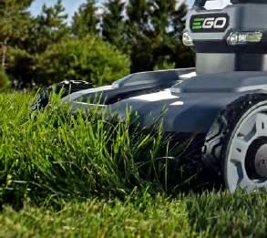 the EGO POWER+ mower line-up offers a variety of large cutting capacities.