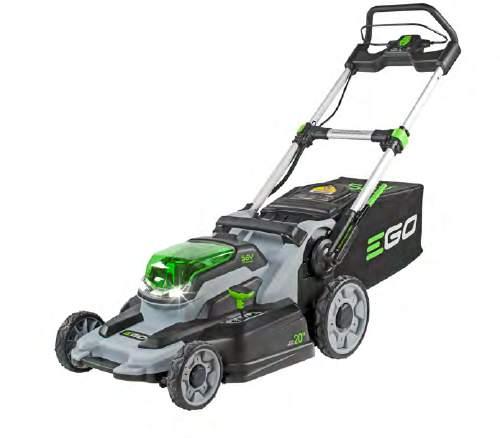5Ah BATTERY & RAPID CHARGER TORQUE OF GAS 21 INCH CAPACITY POLY DECK AUTOMATIC SPEED 21 INCH CAPACITY SELF PROPEL POLY DECK AUTOMATIC SPEED LM2002 20" EGO POWER+ MOWER Featuring 2 adjustable handle
