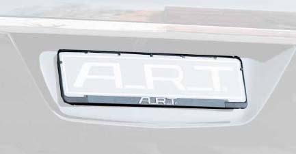 SR02 100 52 F A.R.T. License plate holder with A.R.T. logo in chrome size: 20.5 x 4.