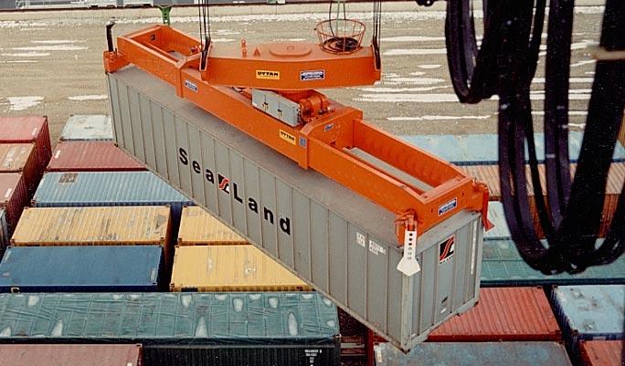 EH7 & EH9 Gantry Crane Spreader with Rotator and G.P.A. Bromma s EH7 rotating telescopic spreader with gravity point adjustment is ideal for the handling of off-centre container loads.