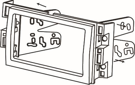Diagram A Before installation: 1. Locate the main trim ring. 2. Locate the left and right mounting brackets. 3.