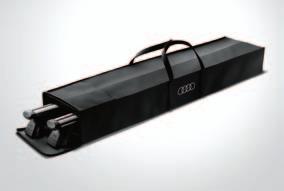 Base carrier bars Attached to strong side brackets, these are the durable foundation of the Audi roof-rack