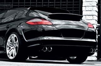stainless steel quad sports exhaust system, lower 911 style boot spoiler,