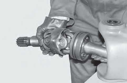 FIGURE 4: Position the entire u-joint (4) under a press and remove the