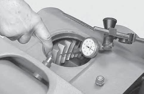 ASSEMBLY A FIGURE 14: Introduce a dial indicator with rotary key "A" through the top plug hole (7).